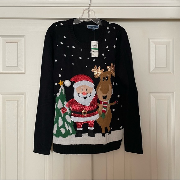 Christmas Sweater Karen Scott Holiday Ugly Sweater Large - Picture 3 of 5